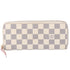 Louis Vuitton Clemence Damier Azur Long Wallet N61264 Rose Ballerine